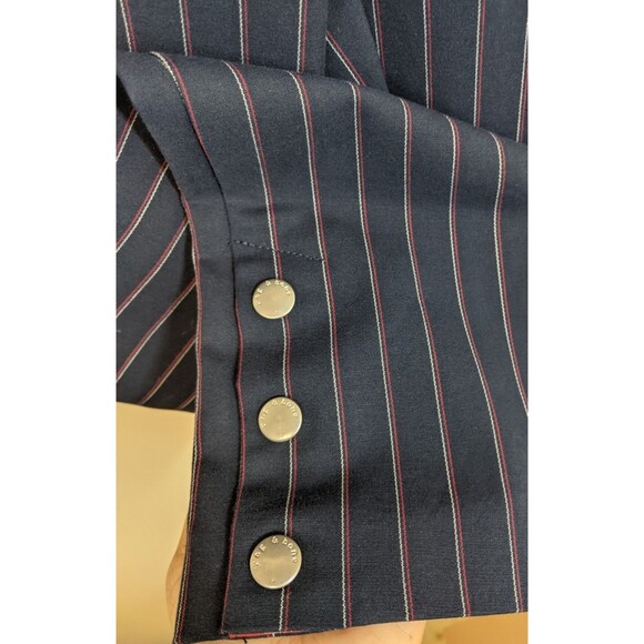 Rag & Bone Women's Simone Pant Navy Striped Cropped High Rise Business Casual 8 - Picture 10 of 15